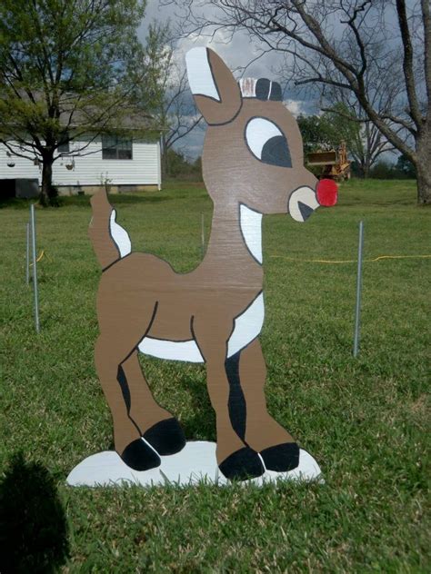 Rudolph Yard Art Decoration Christmas Holiday 40" $55.00 | Christmas yard art, Diy christmas ...