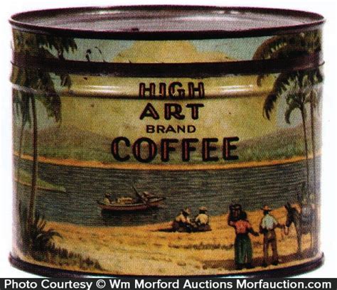 High Art Coffee Can • Antique Advertising