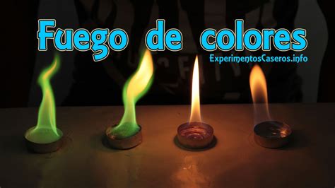 fuego de colores, experimentos de química, experimentos caseros ...