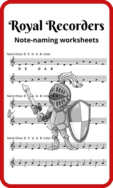 Note-naming Worksheets – Printable – FREE! - Royal Recorders