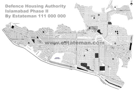 Map of DHA Phase II Islamabad