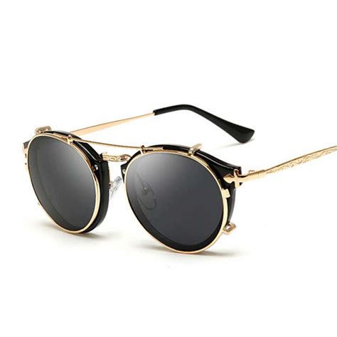 Round Clip-On Sunglasses - TopSunglasses.net