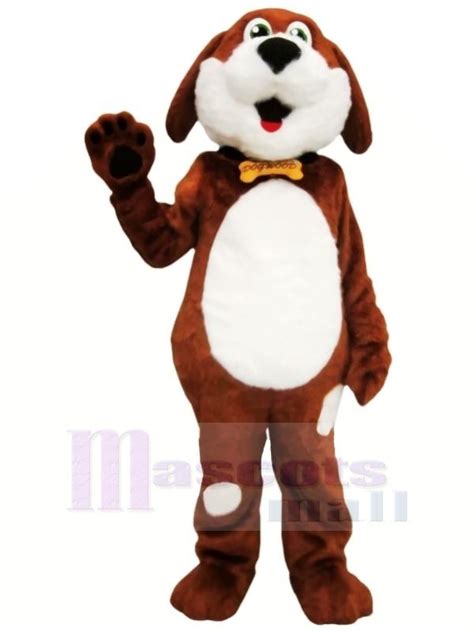 Brown and White Dog Mascot Costumes Animal