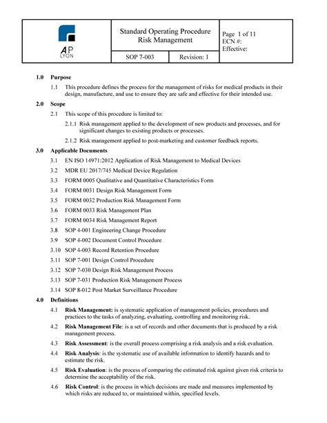 Iso14971 Risk Management Template : Third edition of ISO 14971 ...