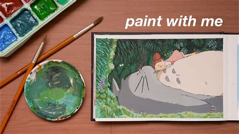 🌱 painting studio ghibli scenes with jelly gouache // my neighbour ...