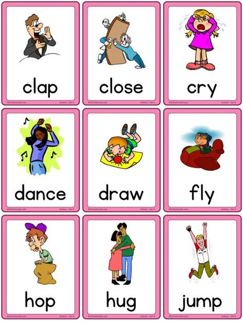 ESL Flashcards – Download free printable flashcards! | Printable flash cards, Vocabulary flash ...