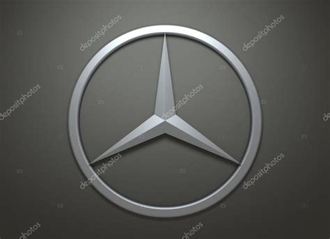 Mercedes Benz emblem on dark grey background. – Stock Editorial Photo ...