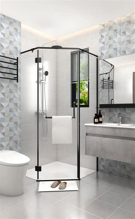 Small Modern Square Bathroom Design Idea