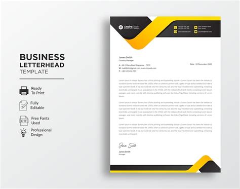 Premium Vector | Modern corporate letterhead template