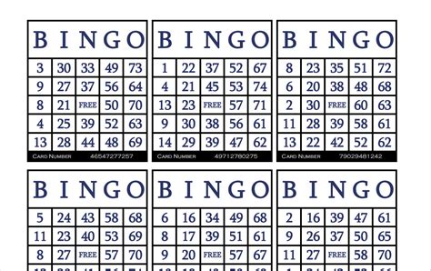 3600 Printable Bingo Cards, 6 per Page, Large, Activities for Seniors, Kids, Holidays, Parties ...