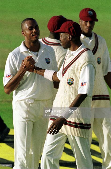 News Photo : Courtney Walsh and Curtley Ambrose of the West... Jamaican ...