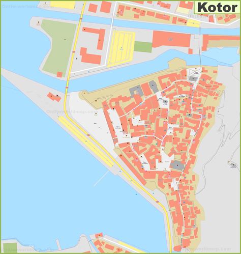 Large detailed map of Kotor - Ontheworldmap.com