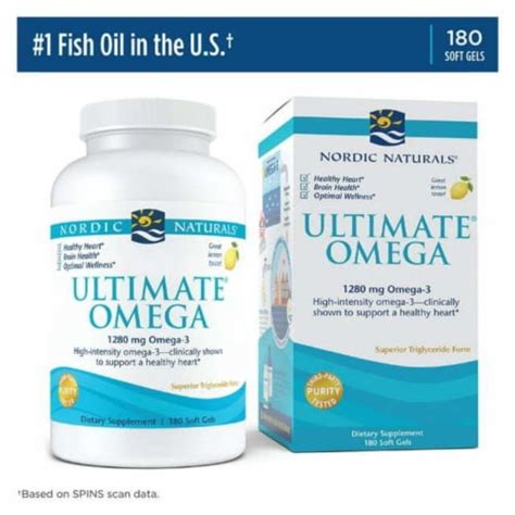 Nordic Naturals - Ultimate Omega Softgels - Lemon - 1280 mg - Fish Oil, 180 ct - Kroger