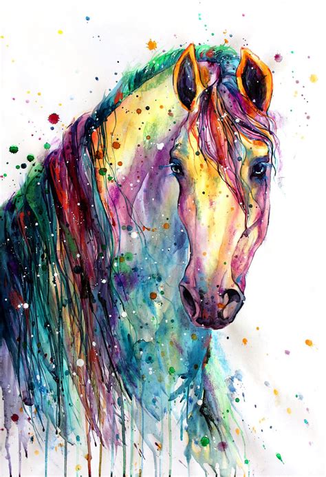 rainbow horsey2 | Arte del caballo, Caballo de acuarela, Acuarela caballo