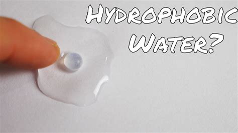 Self-Repelling Hydrophobic Water Drops! - YouTube