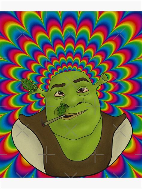 "Stoned Shrek Weed" Sticker for Sale by Zarcka | Redbubble