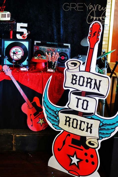 Birthday Party Ideas | Photo 39 of 44 | Rock and roll birthday, Rock star birthday, Rockstar ...