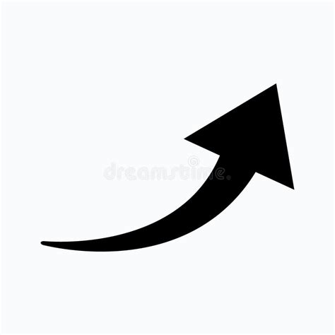 Curved Arrow Icon, Vector Illustration, Arrow Pointer Icon Stock Vector - Illustration of black ...