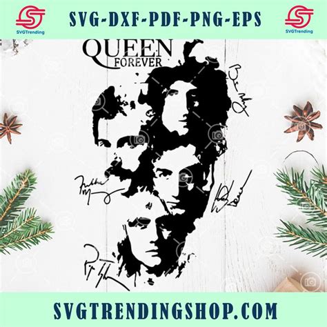 the queen of england svg file is shown on a white background with pine ...