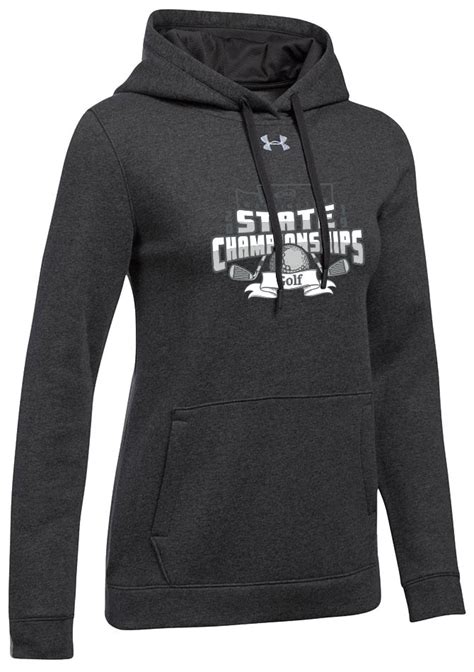 WIAA 2019 State Golf Under Armour Ladies Hustle Hoodie- Carbon - RushTeamApparel Official WIAA Store