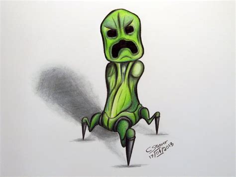 Minecraft Creeper Drawing at GetDrawings | Free download