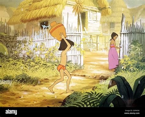 THE JUNGLE BOOK, from left, Mowgli (voiced by Bruce Reitherman), The Girl (voiced by Darleen ...