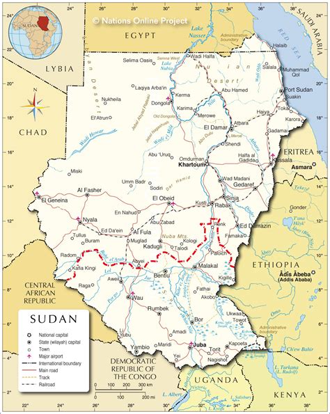 Political Map of Sudan - Nations Online Project