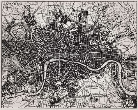 Historical Map of London Wallpaper | Wallsauce US