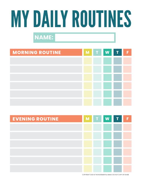 Morning routine checklist - templatemumu