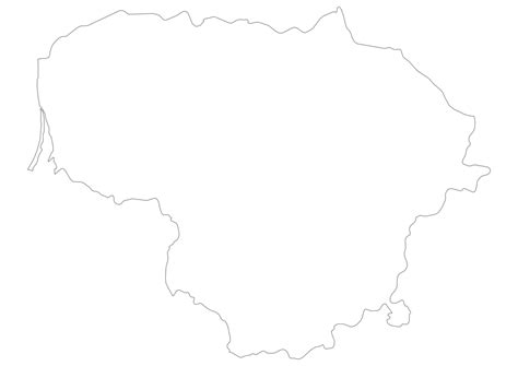 Blank Map Of Lithuania Lithuania Outline Map | Images and Photos finder