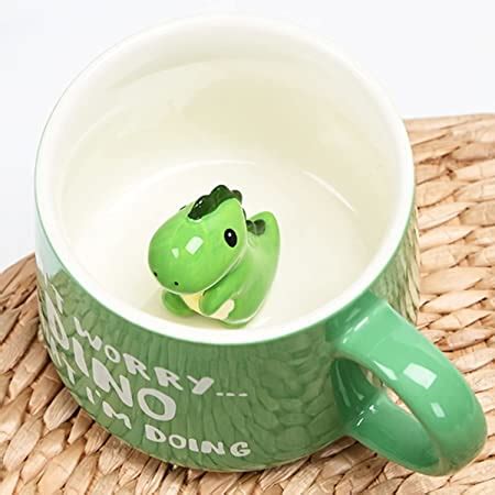Amazon.com: Enesco Our Name is Mud “Tea Rex” Stoneware Coffee, 16 oz. Sculpted Mug, Green ...