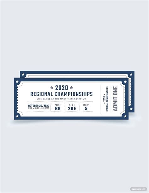 Sports Event Ticket Templates in PDF - FREE Download | Template.net