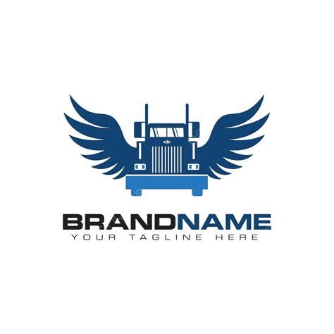 Truck Transportation With Wing Logo Design Template Company Service Trucking Vector, Company ...