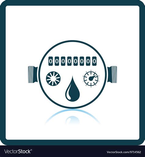 Water meter icon Royalty Free Vector Image - VectorStock