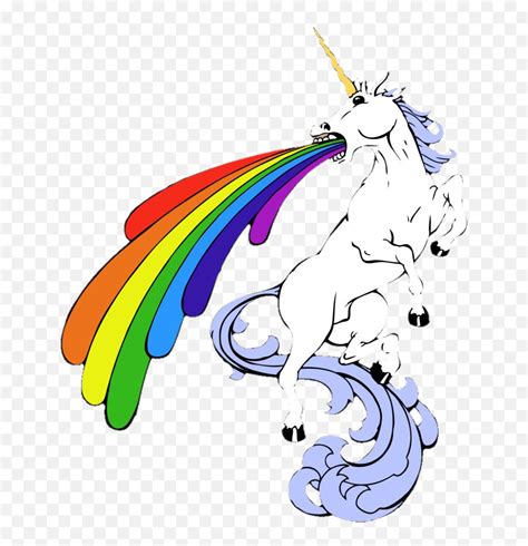 Unicorn - Unicorn Puking Rainbow Emoji,Barfing Rainbow Emoji - free transparent emoji - emojipng.com