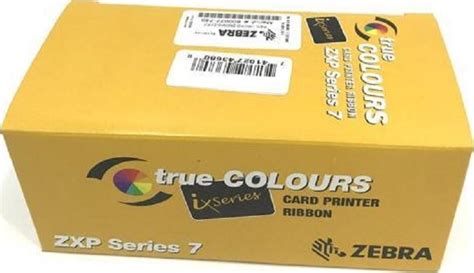 Zebra Card Printer Color Ribbon, For ZXP / IX Series 7 YMCKO, 250 Images Single Side Printing ...