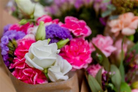 Flower Market, Bright Colorful Fresh Flowers Stock Image - Image of ...