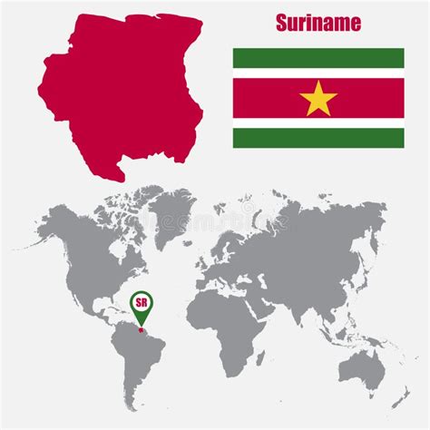 Suriname On World Map