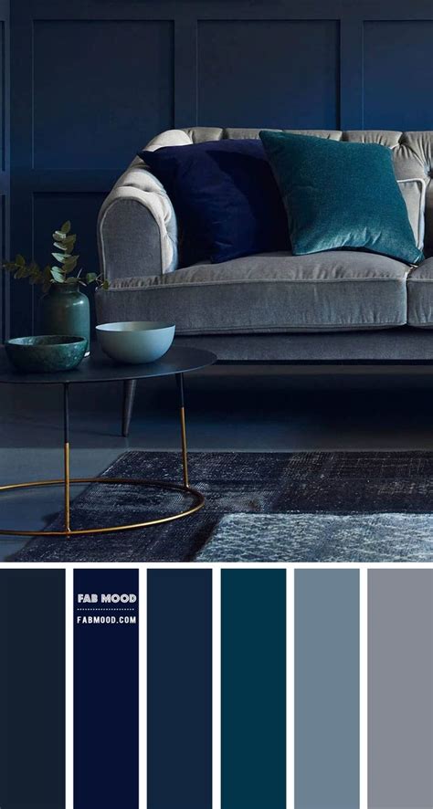 Navy blue and grey living room color combo | living room decor ideas | Navy blue and grey living ...