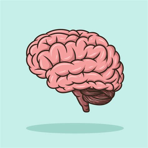 Brain Education Object concept Cartoon Icon Vector 8693142 Vector Art ...