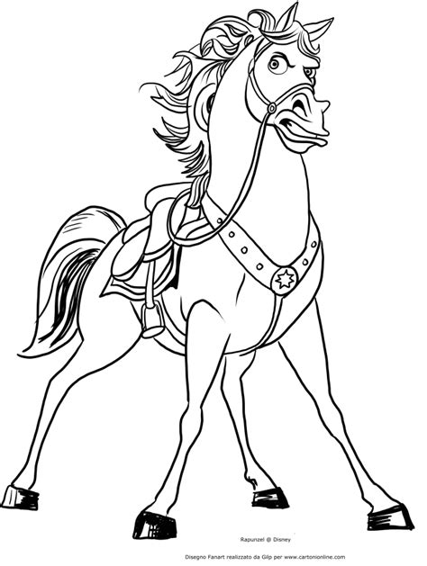 maximus coloring page transparent png tangled ready for download