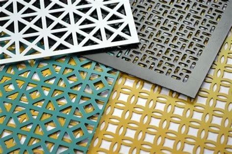 Square Metal Sheets Decorative Perforated Sheet Metal With Patterned Openings, For Industrial at ...