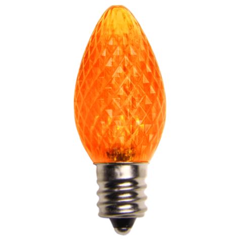 C7 Amber / Orange LED Christmas Light Bulbs