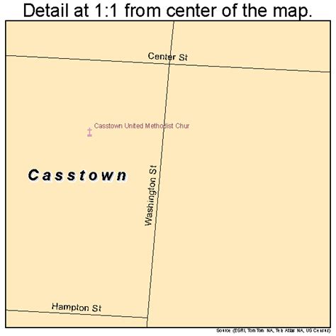 Casstown Ohio Street Map 3912462