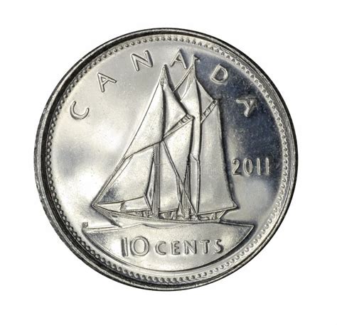 Canadian dime editorial stock image. Image of shiny, bluenose - 48536074