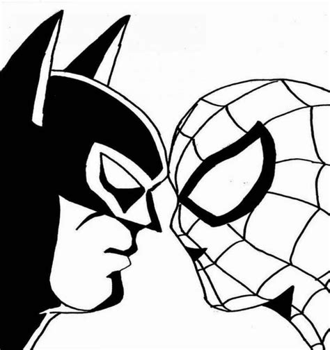 Spiderman And Batman Printable Coloring Pages | Paintcolor Ideas Fits ...