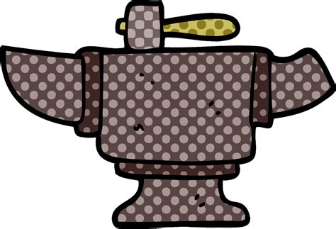 cartoon doodle heavy old anvil 12130051 Vector Art at Vecteezy