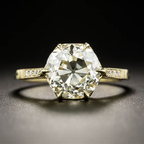 Lang Collection 3.39 Carat Old Mine-Cut Diamond Ring