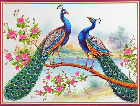 Peacock - Indian National Bird (Reprint on Paper - Unframed) | Peacock ...