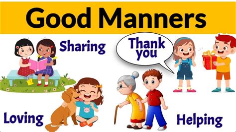 Good manners for kids | Good habits | Good manners | Good habits for ...